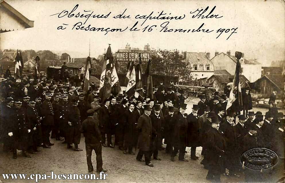 Obsèques du capitaine Ihler tué à Casablanca, à Besançon le 16 novembre 1907